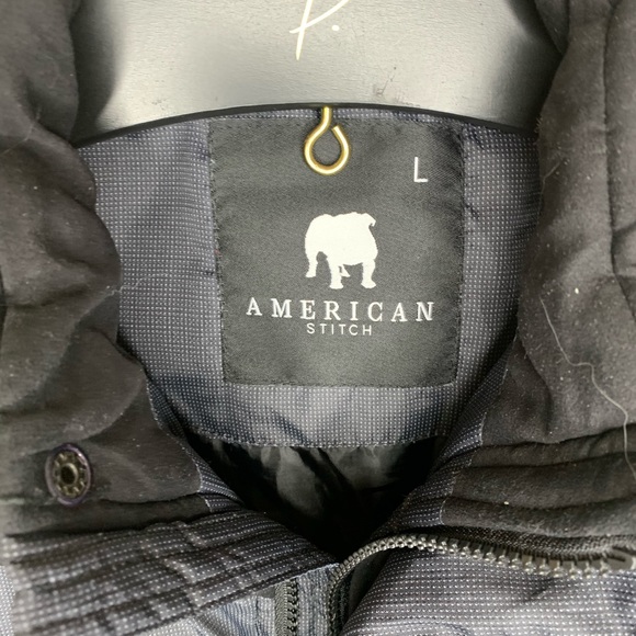 American Stitch black vest puffer vest puffy large - Picture 4 of 5